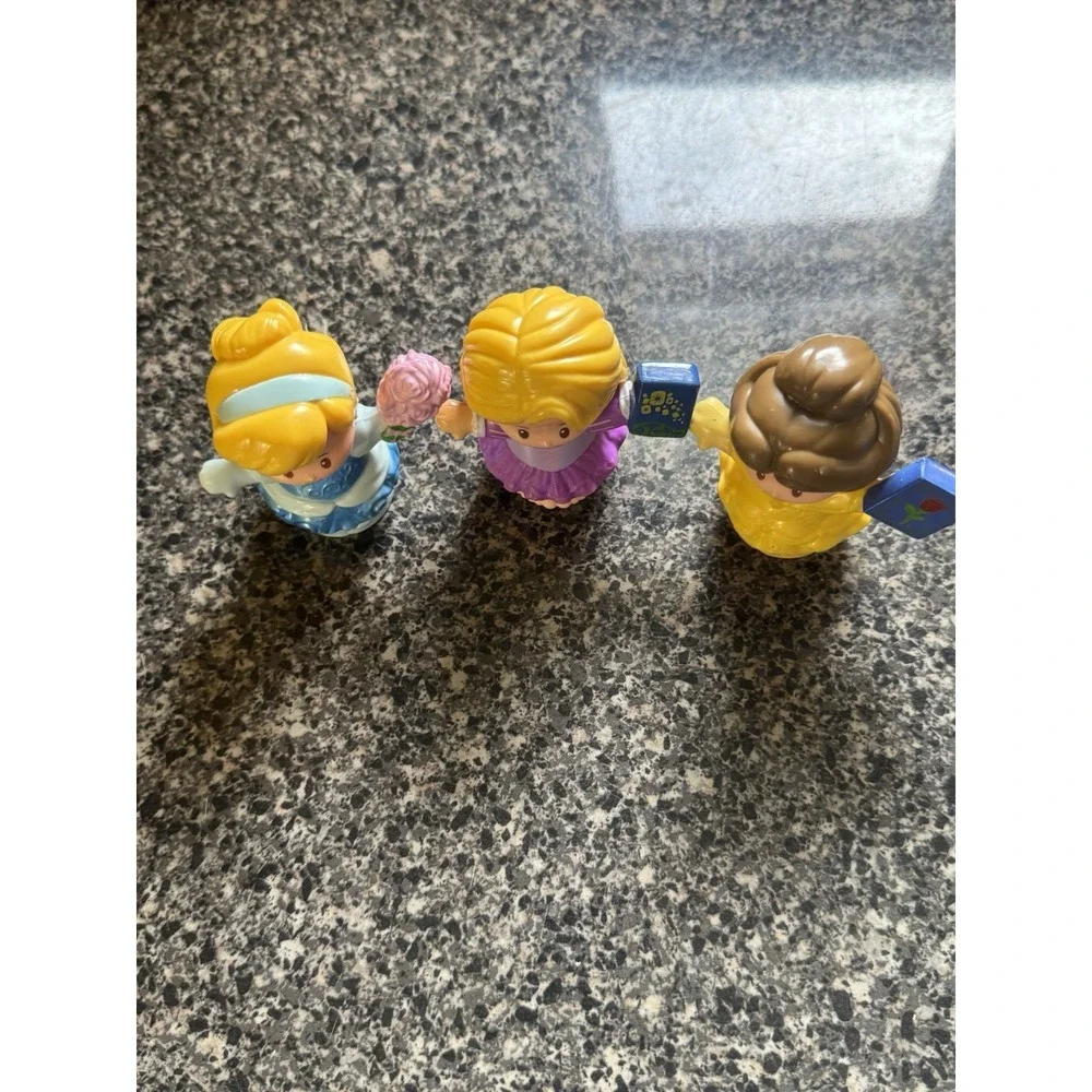 Disney Princesses Little People Set Of 3 Cinderella, Repunzle, Belle